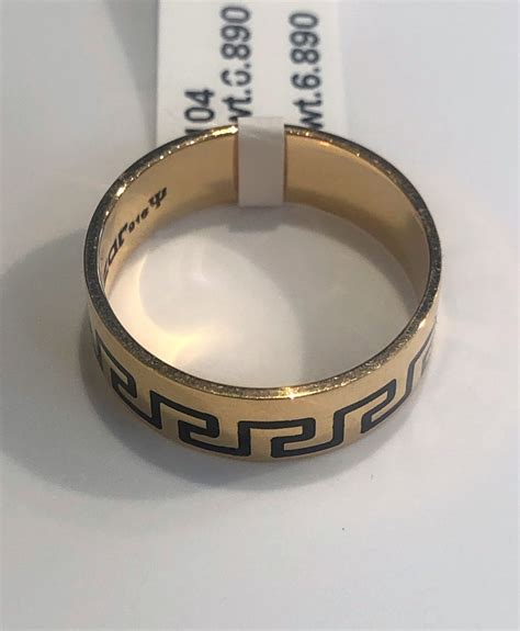 versace gold greek band ring|versace ring size chart.